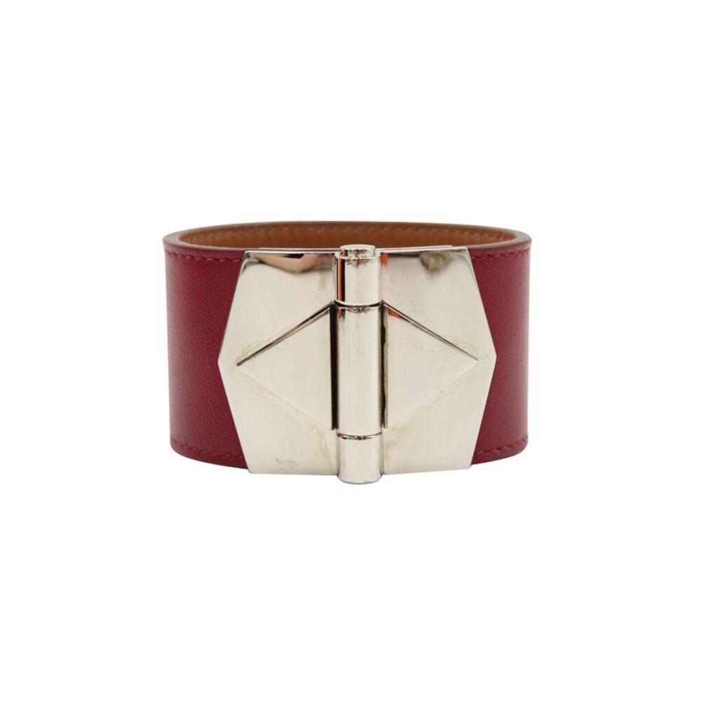 Hermès Bérénice Cuir Bracelet in Red Leather